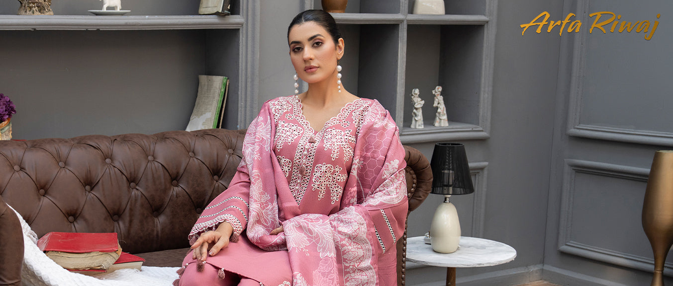ArfaRiwaj Dhanak Embroidered Luxury Pret 2025 ArfaRiwaj Dhanak Embroidered Luxury Pret 2025