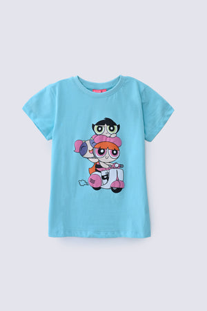 1 Piece Dora Blue Cotton Kids Top - AJG-029 - ARFARIWAJ Junior
