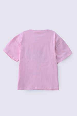 1 Piece Pink Cotton Kids Top - AJG-036 - ARFARIWAJ Junior