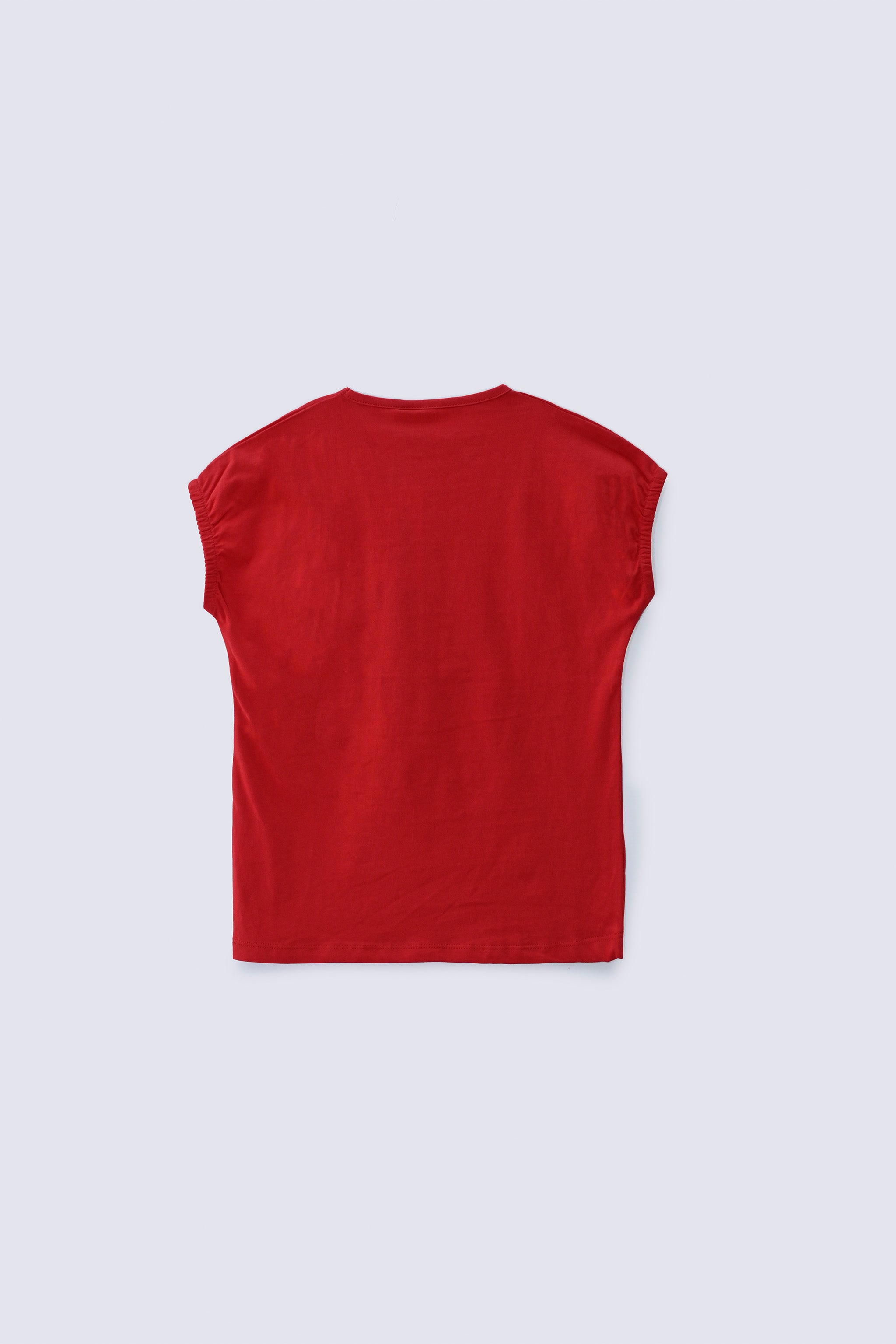 1 Piece Red Cotton Kids Top - AJG-034 - ARFARIWAJ Junior