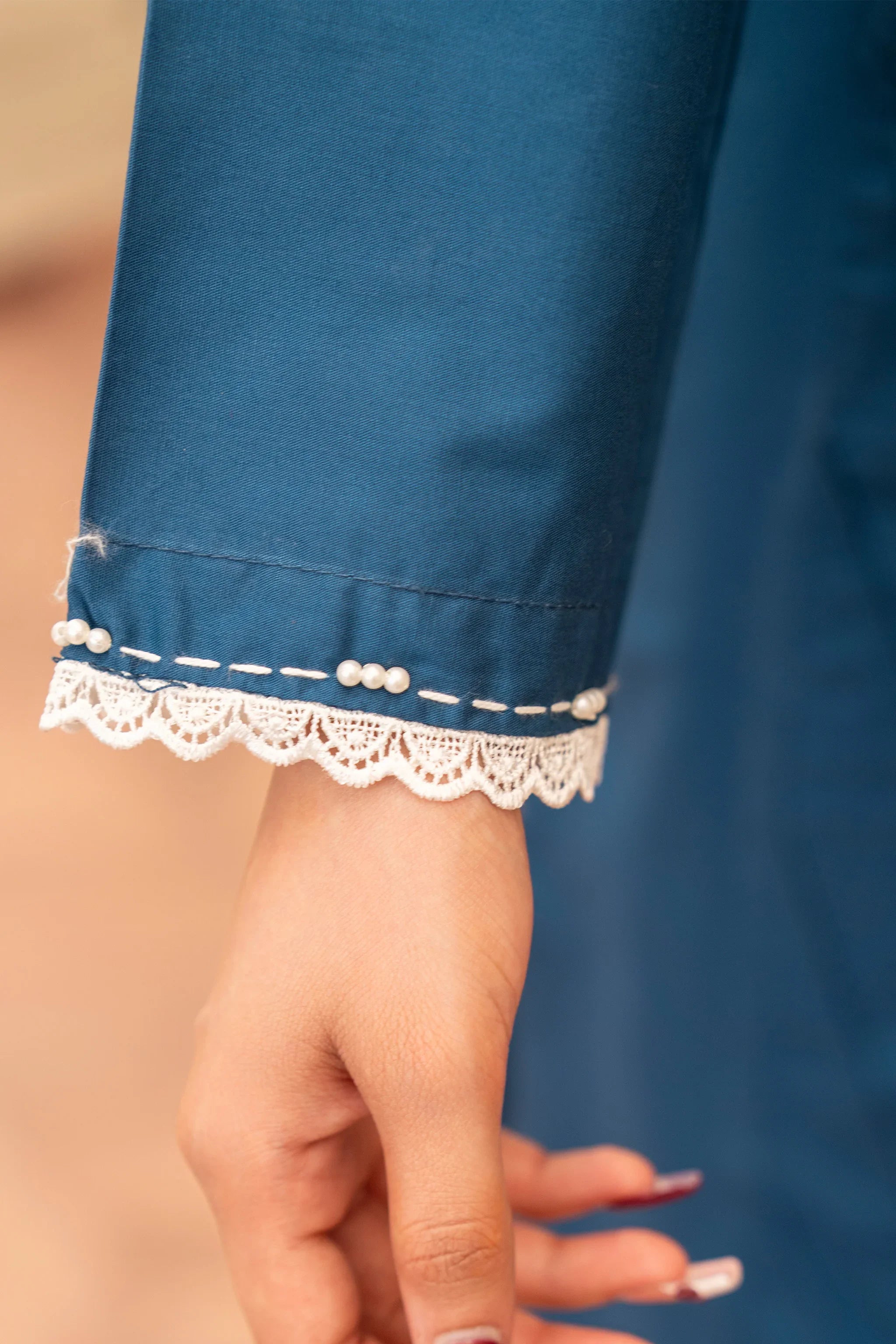 2 Piece Blue Lawn Suit Ready To Wear - AR-S2-06 - ARFARIWAJ