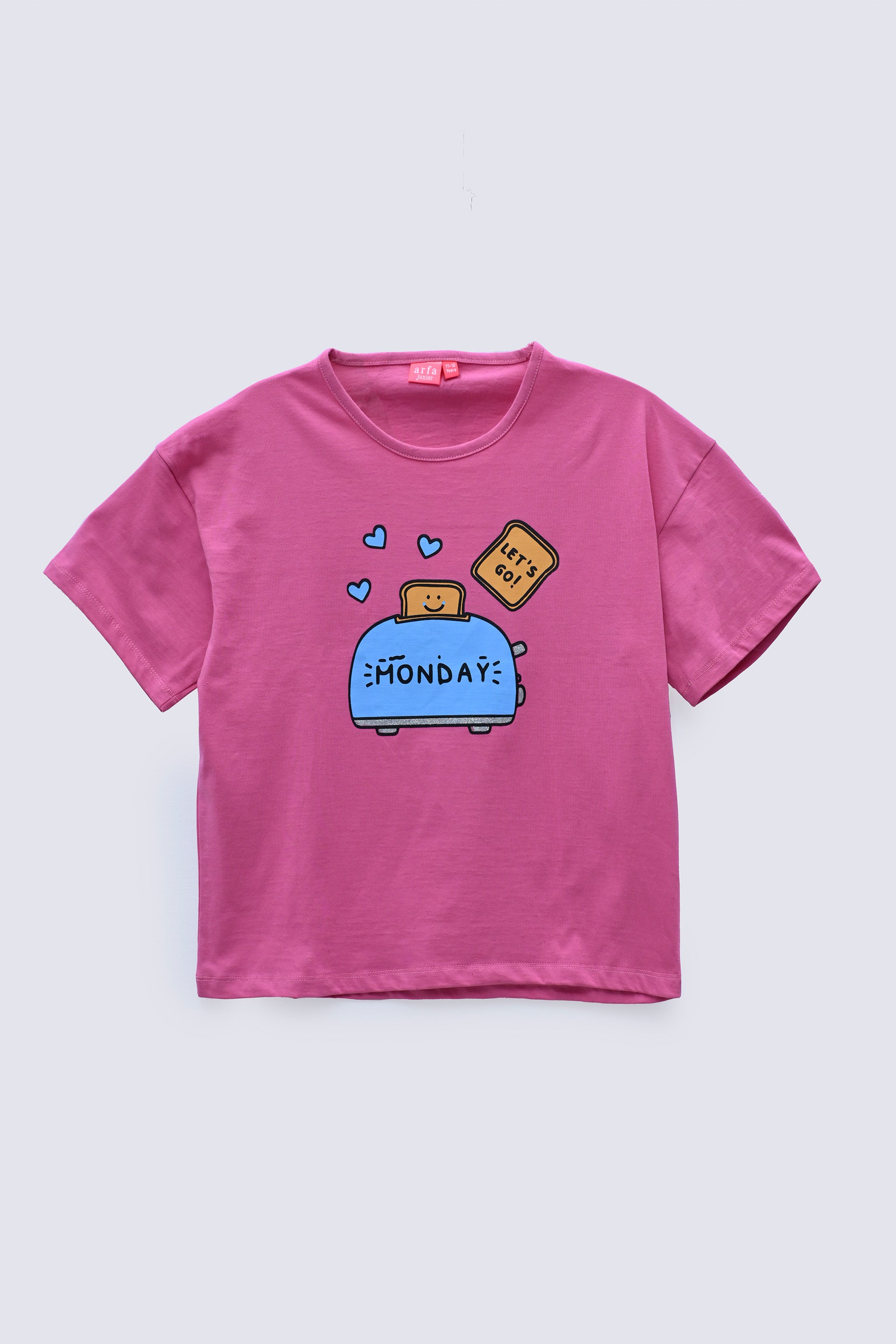 2 Piece Pink Cotton Suit Kids - AJG-033 - ARFARIWAJ Junior