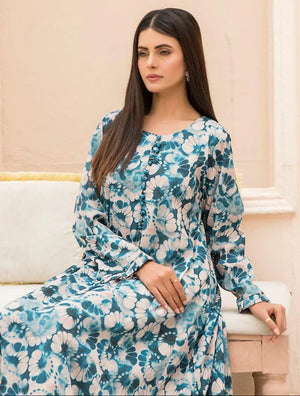 2 Piece Printed Silk RTW Suit - AR-3182-Mellow - ARFARIWAJ