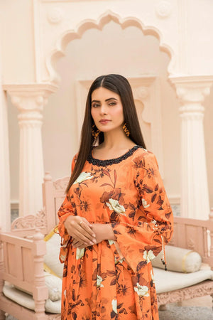 2 Piece Printed Silk Suit RTW -AR-3181-Cimmanon - ARFARIWAJ