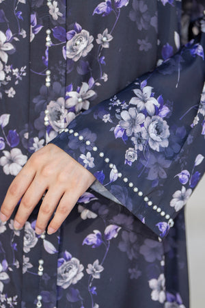 2 Piece Ready To Wear Black Silk Suit - AR-3929 - ARFARIWAJ