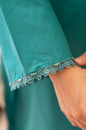 2 Piece Sea Green Lawn Suit RTW - AR-S2-04 - ARFARIWAJ