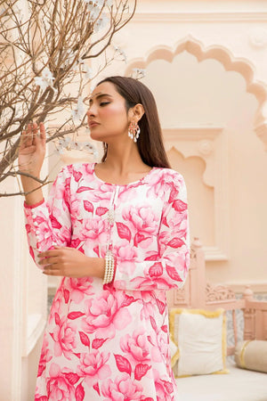 2 Piece Silk Suit RTW - AR-3183-Powder Puff - ARFARIWAJ
