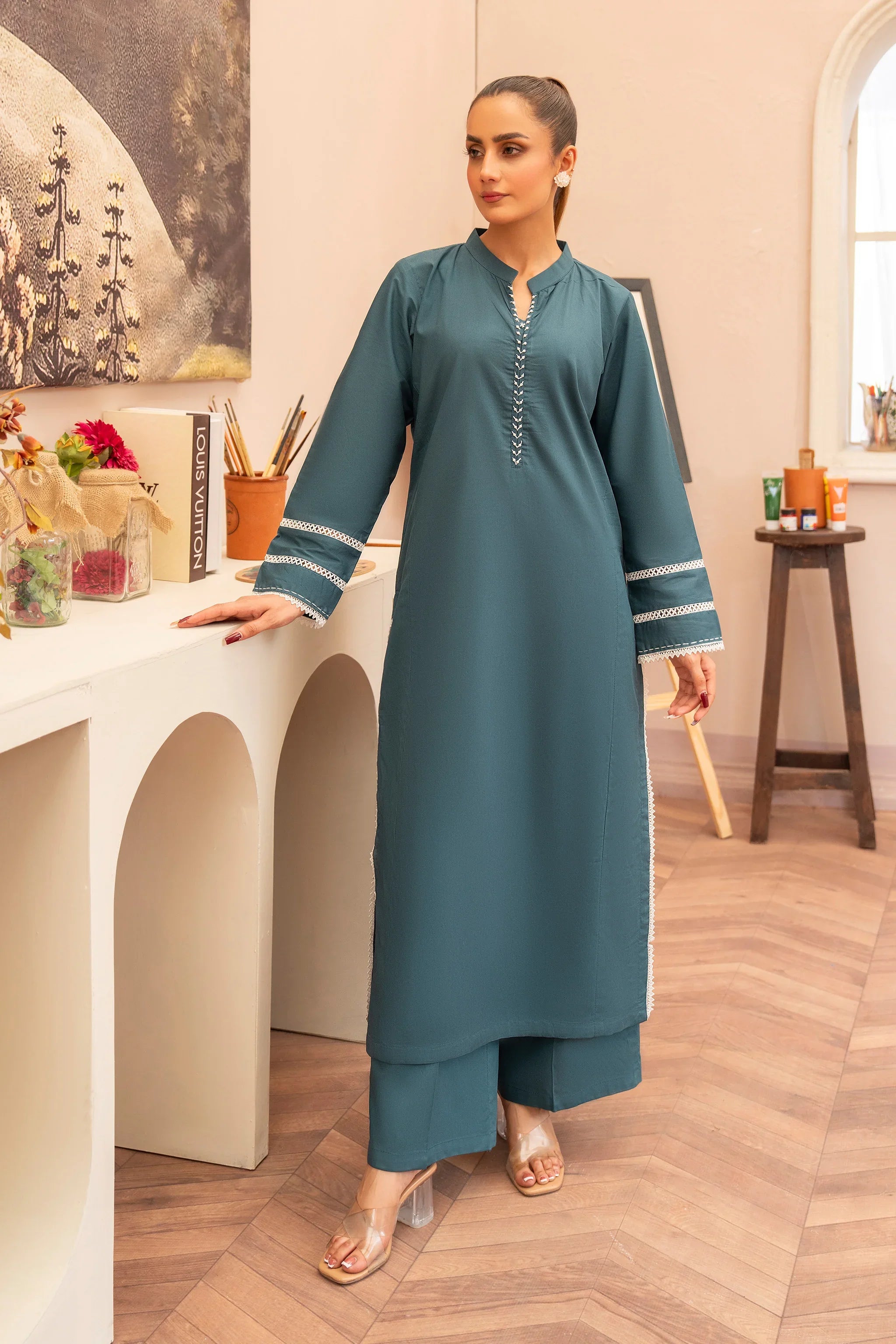 2 Piece Zinc Lawn Suit Ready To Wear - AR-S2-10 - ARFARIWAJ