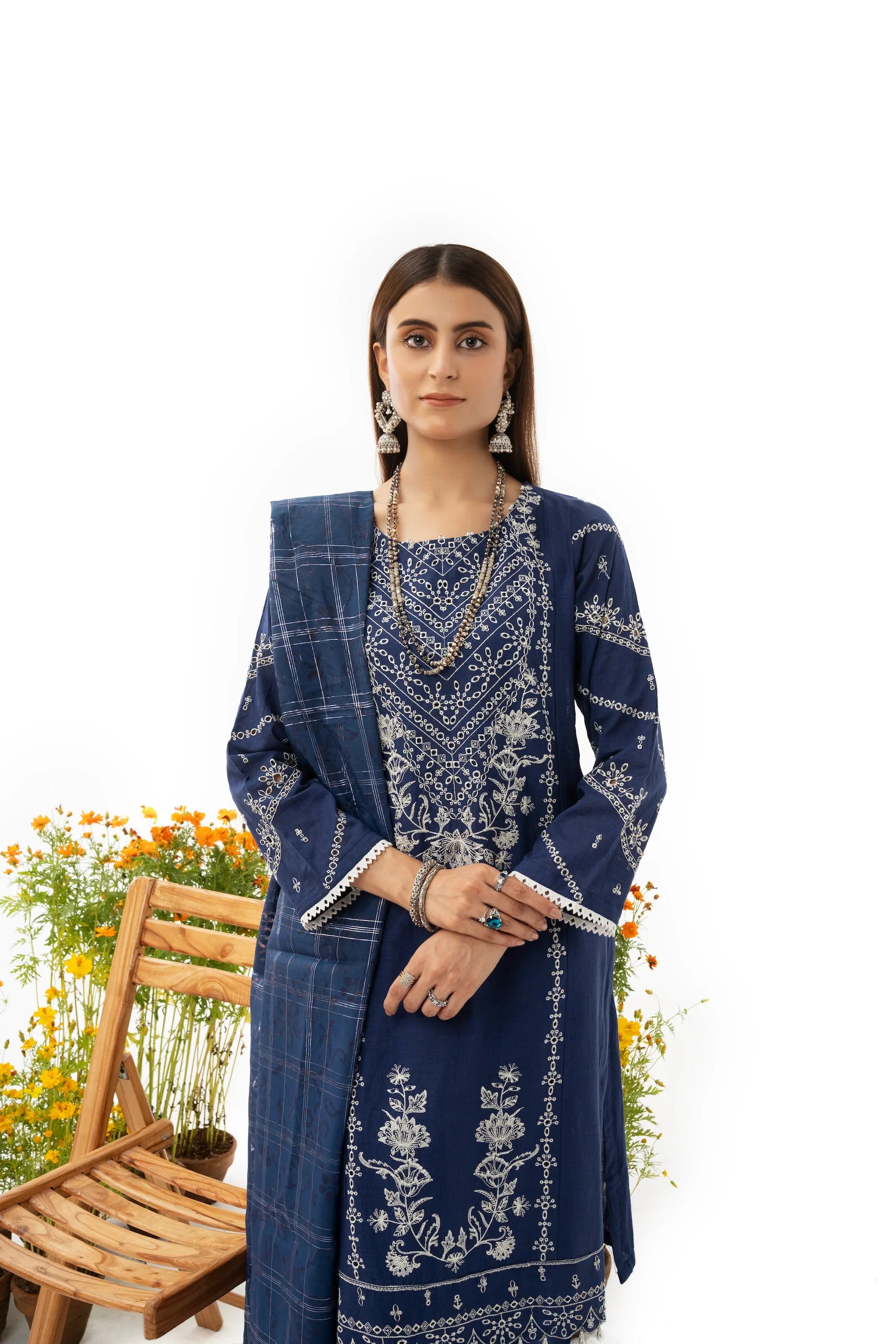 3PC Embroidered Lawn Suit RTW - AR-2921-S23-Afsana - ARFARIWAJ