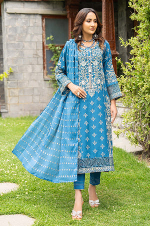 3PC Embroidered Suit Ready To Wear - AR-3169-Lara - ARFARIWAJ