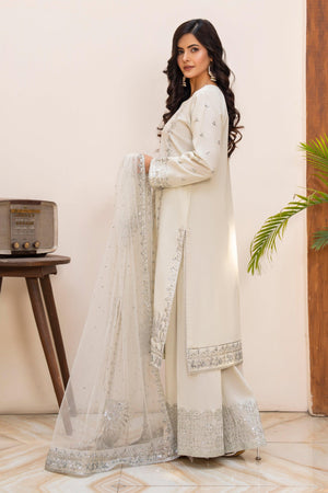 3PC Pastel Grey Naps Lawn Ready To Wear -AR-3643 - ARFARIWAJ
