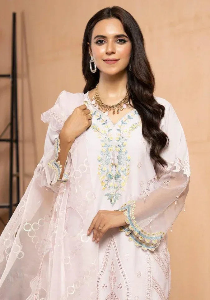 3 PC Embroidered Lawn Suit RTW - AR-2953 (Rebel) - ARFARIWAJ