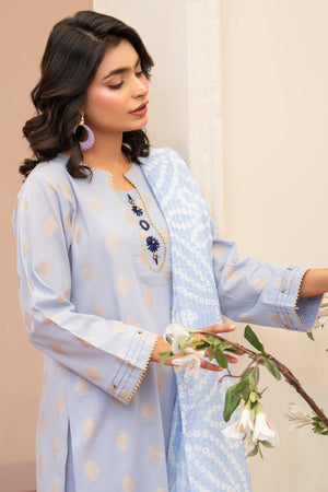 3 PC Lilac Jacquard Suit Ready To Wear - AR-3646 - ARFARIWAJ