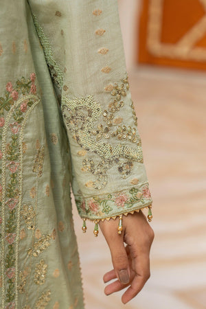 3 Pcs Pistachio Jacquard Ready To Wear - AR-3672 - ARFARIWAJ