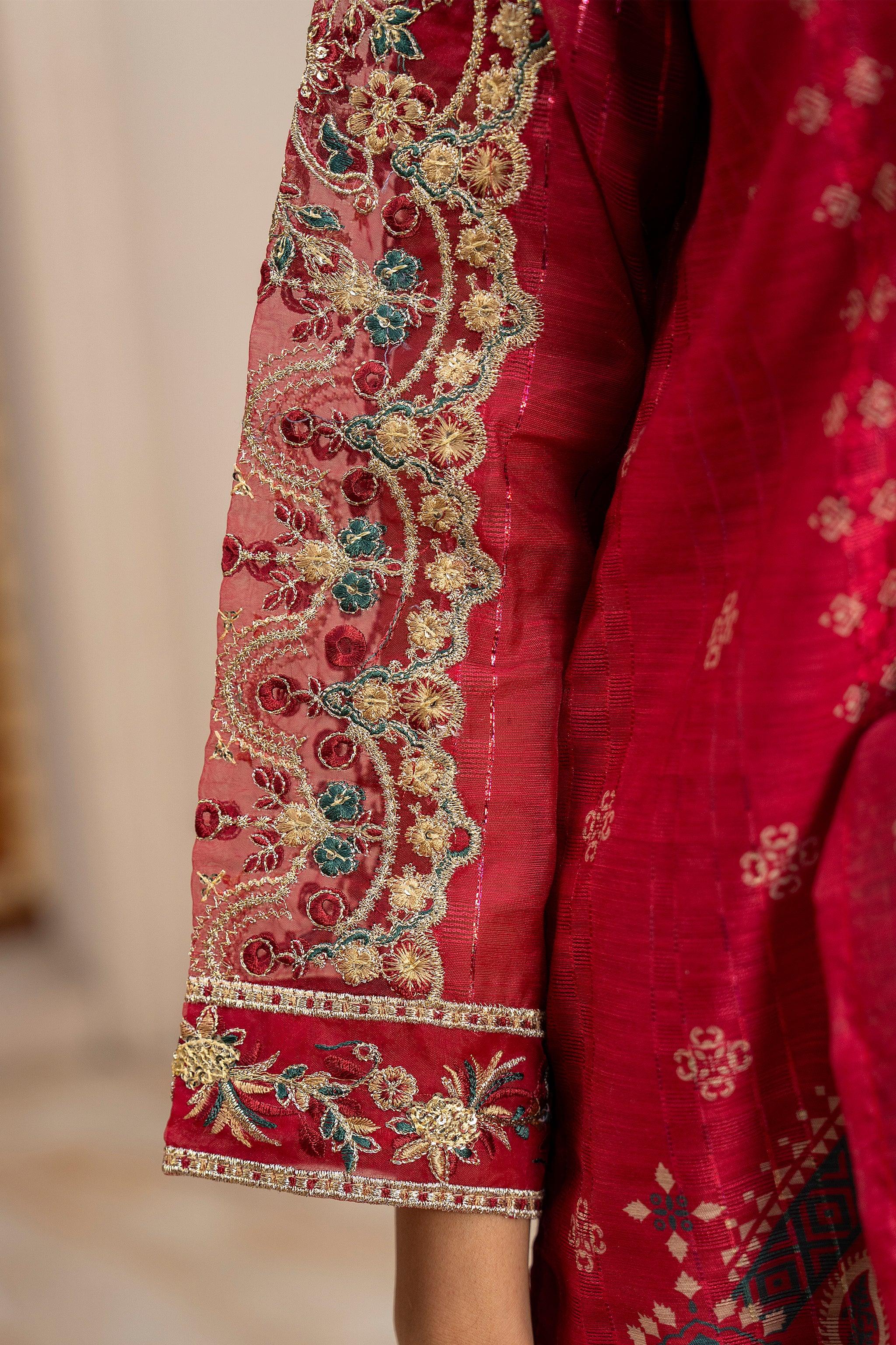 3 Pcs S.Pink Munnar Suit Ready To Wear - AR-3632 - ARFARIWAJ