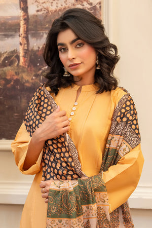 3 Piece Daisy yellow Lawn Suit RTW - AR-S2-03 - ARFARIWAJ
