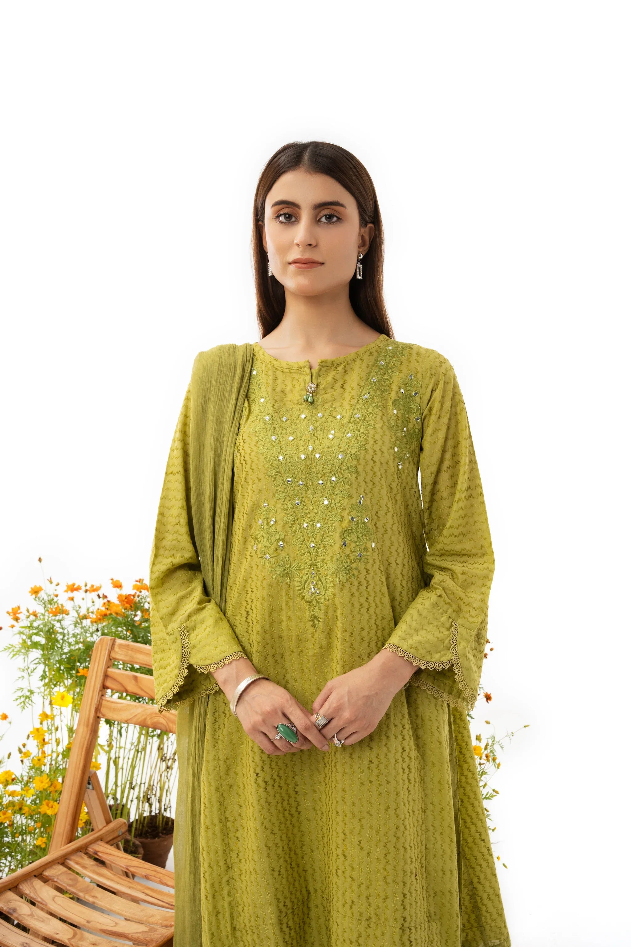 3 Piece Jacquard Suit (RTW) - AR-2778 (Zimal)S-23 - ARFARIWAJ