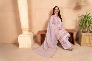 3 Piece Jacquard Suit RTW - AR-2945 (Snow Orchid) - ARFARIWAJ