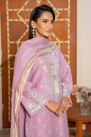 3 Piece Lavender Doria Suit Pret - AR-3670 - ARFARIWAJ