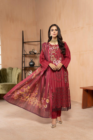 3 Piece Lawn Suit RTW - AR-2976 (Blooming Vine) - ARFARIWAJ