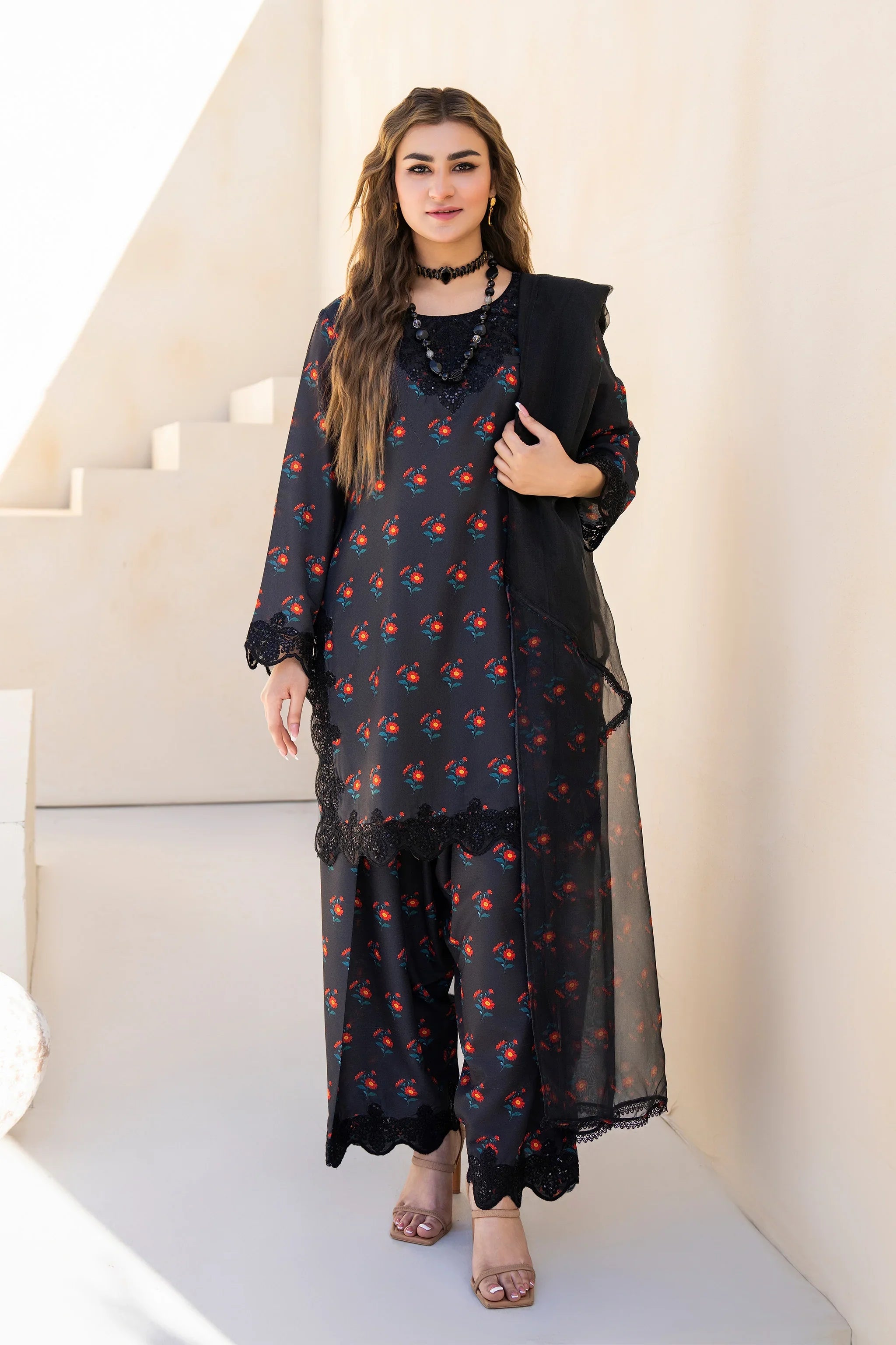 3 Piece PP Lawn Suit Ready To Wear - AR-3762 - ARFARIWAJ