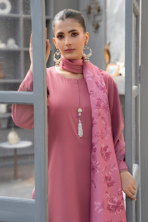 3 Piece Ready To Wear Tea Pink Suit - AR-3920 - ARFARIWAJ