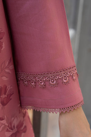 3 Piece Ready To Wear Tea Pink Suit - AR-3920 - ARFARIWAJ