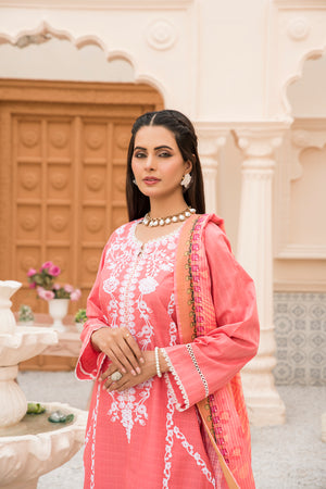 3 Piece Rose Vale Embroidered Ready To Wear - AR-3144 - ARFARIWAJ