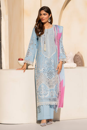 3 Piece Sky Poplin Suit Pret - AR-3766-sky - ARFARIWAJ