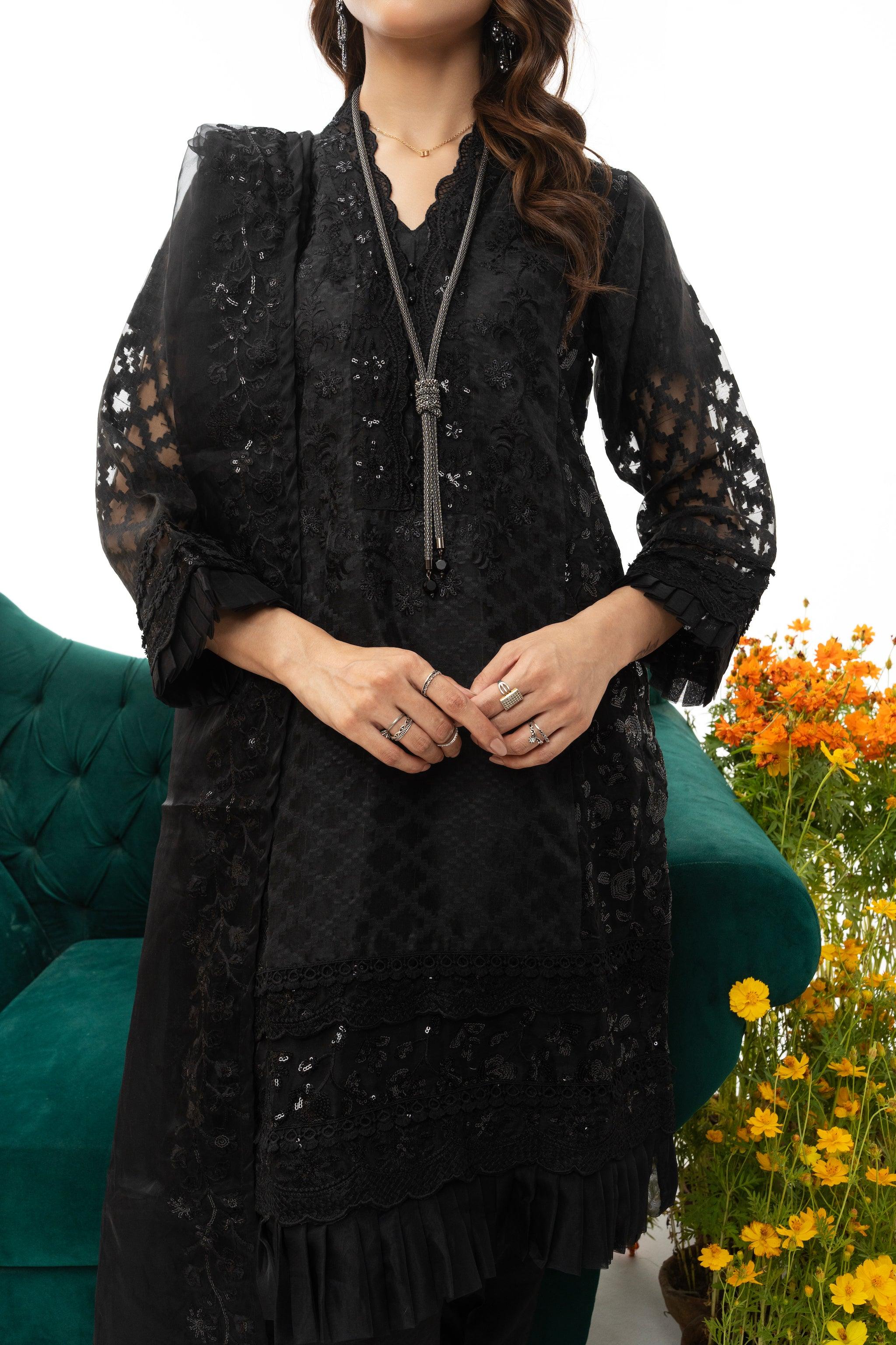 BLACK STONE 3 Piece Jacquard Suit RTW - IN-28-S23 - ARFARIWAJ