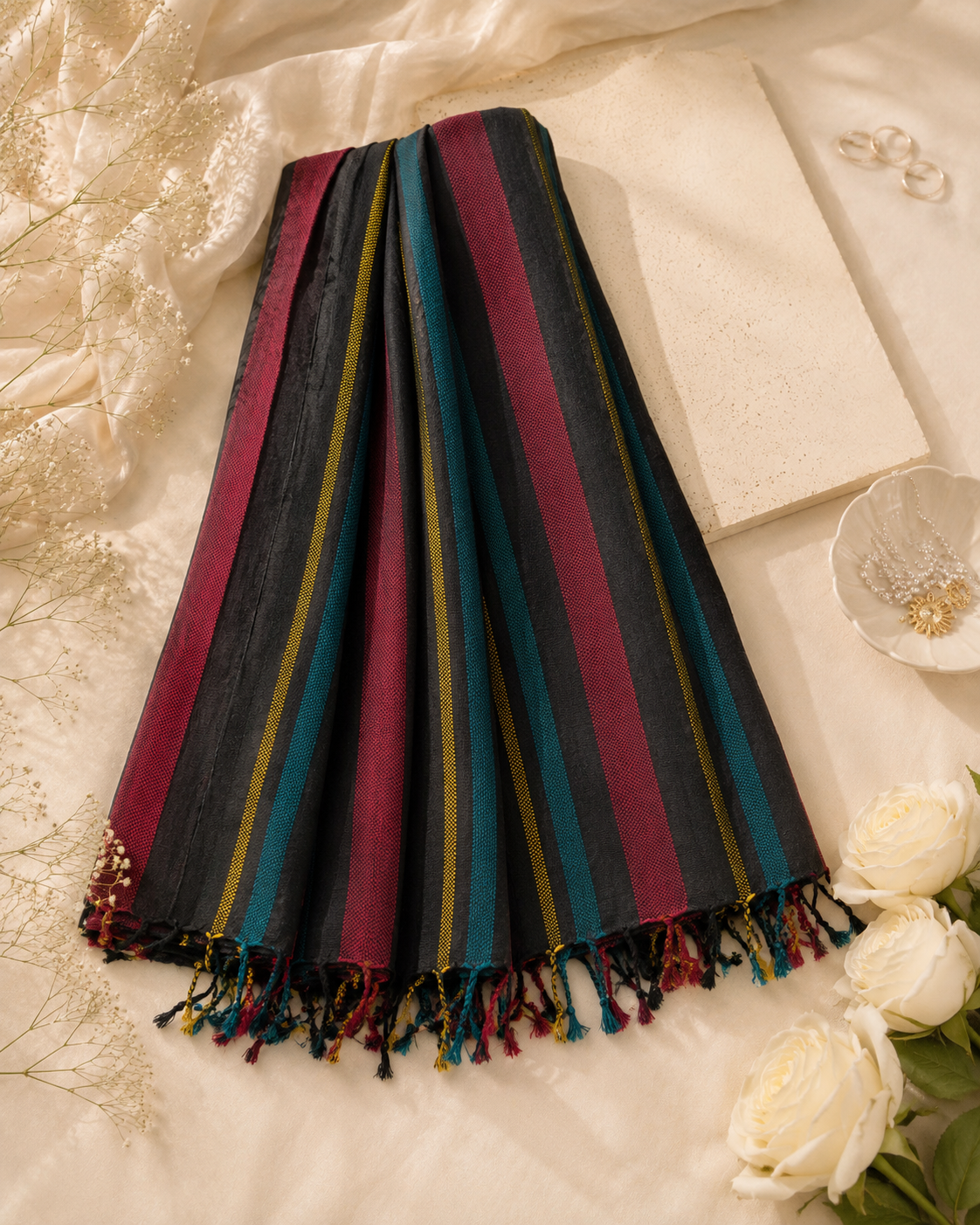 Multi Pashmina Jacquard Shawl