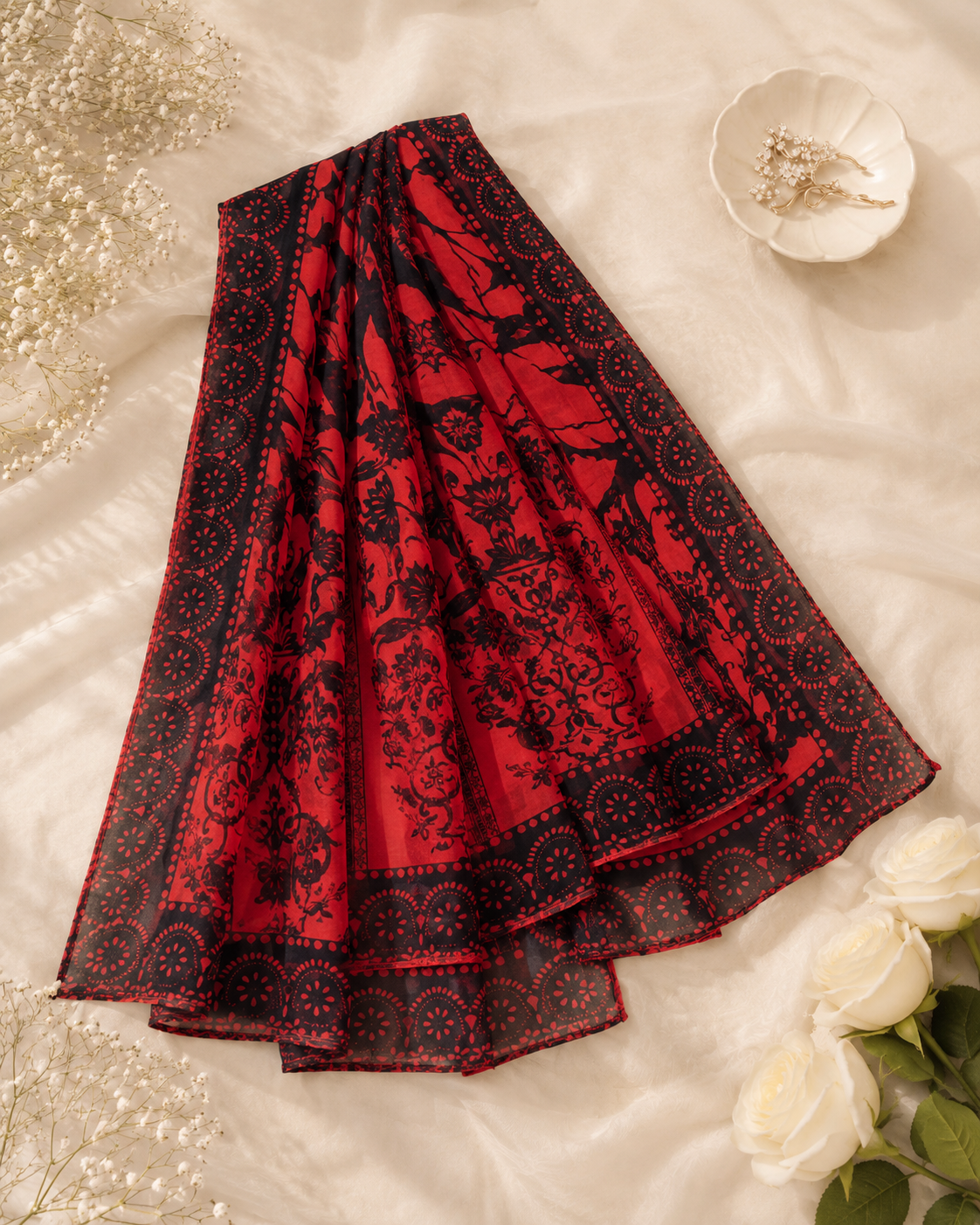 Pink Printed Munaar Dupatta