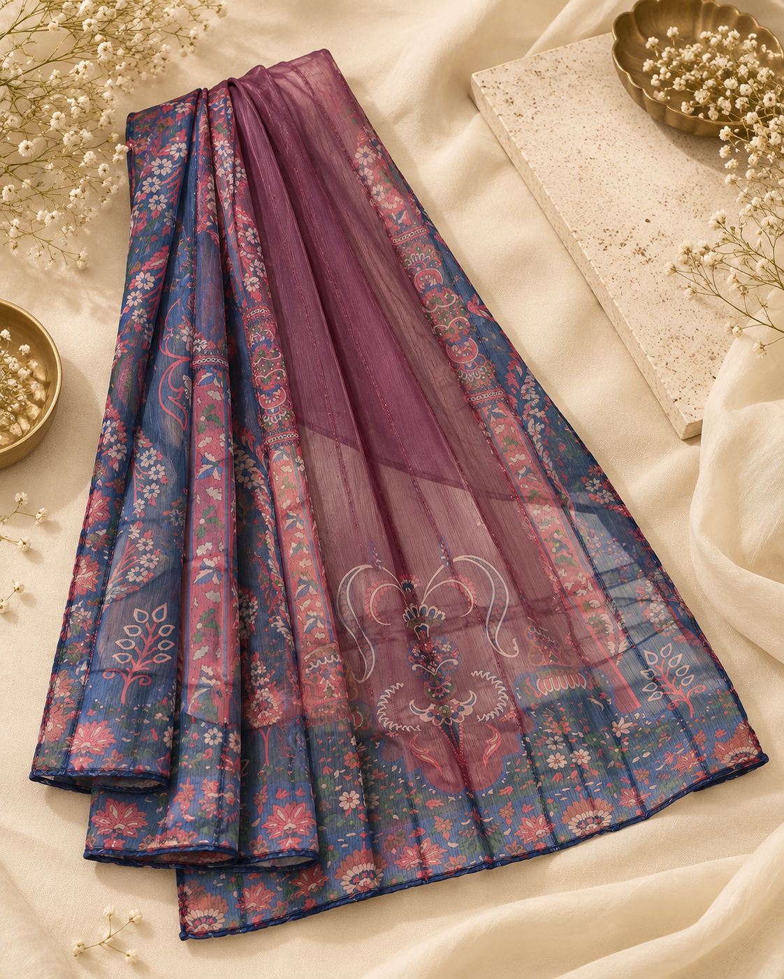 Multi Printed Chiffon Dupatta