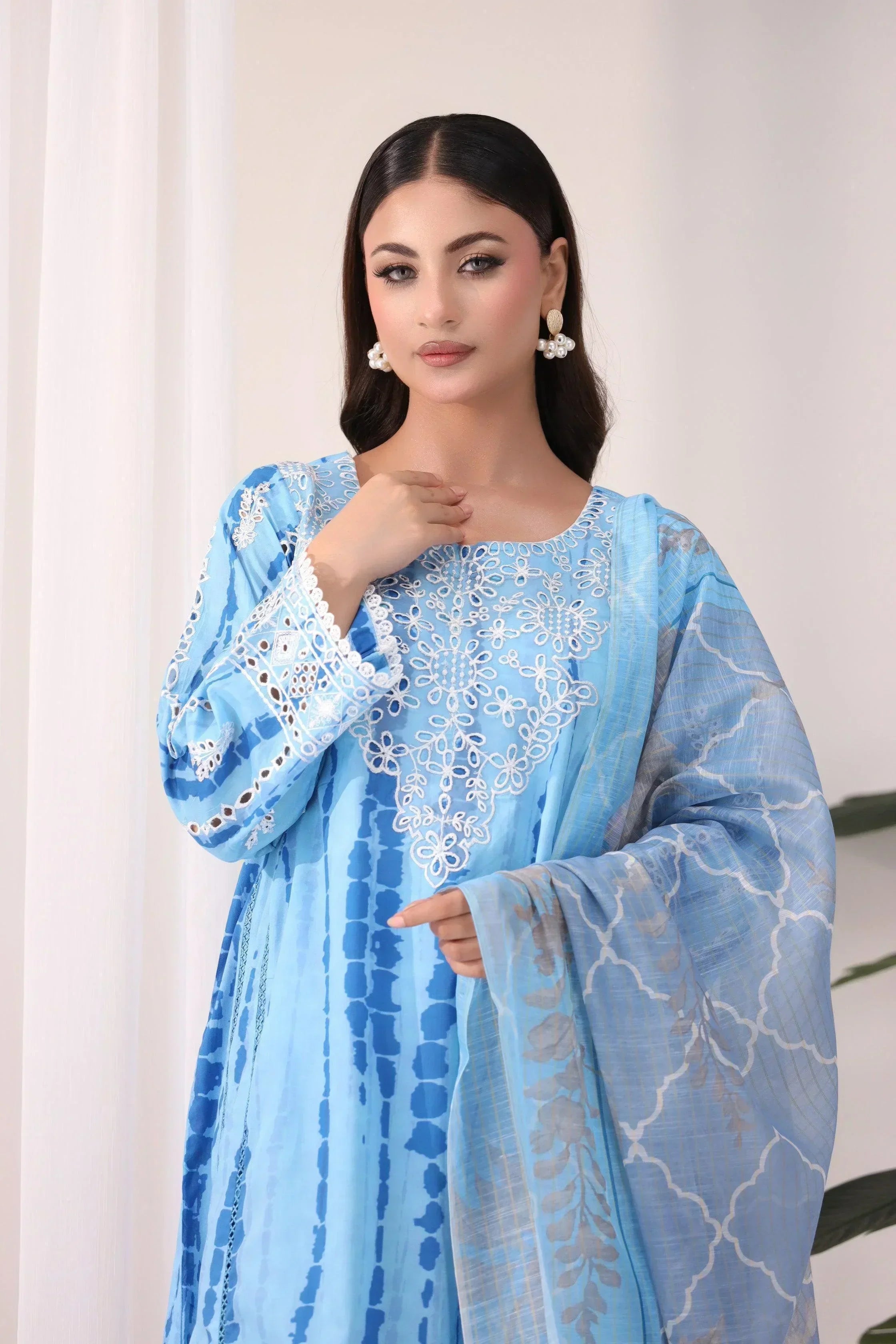 3 Piece Printed Lawn Suit Pret - AR-3155-Cool art - ARFARIWAJ