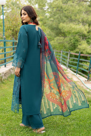 3 Piece Embroidered Ready To Wear - AR-3259-Kashimiri Neelum - ARFARIWAJ