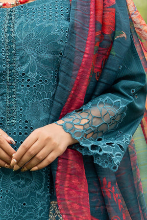 3 Piece Embroidered Ready To Wear - AR-3259-Kashimiri Neelum - ARFARIWAJ