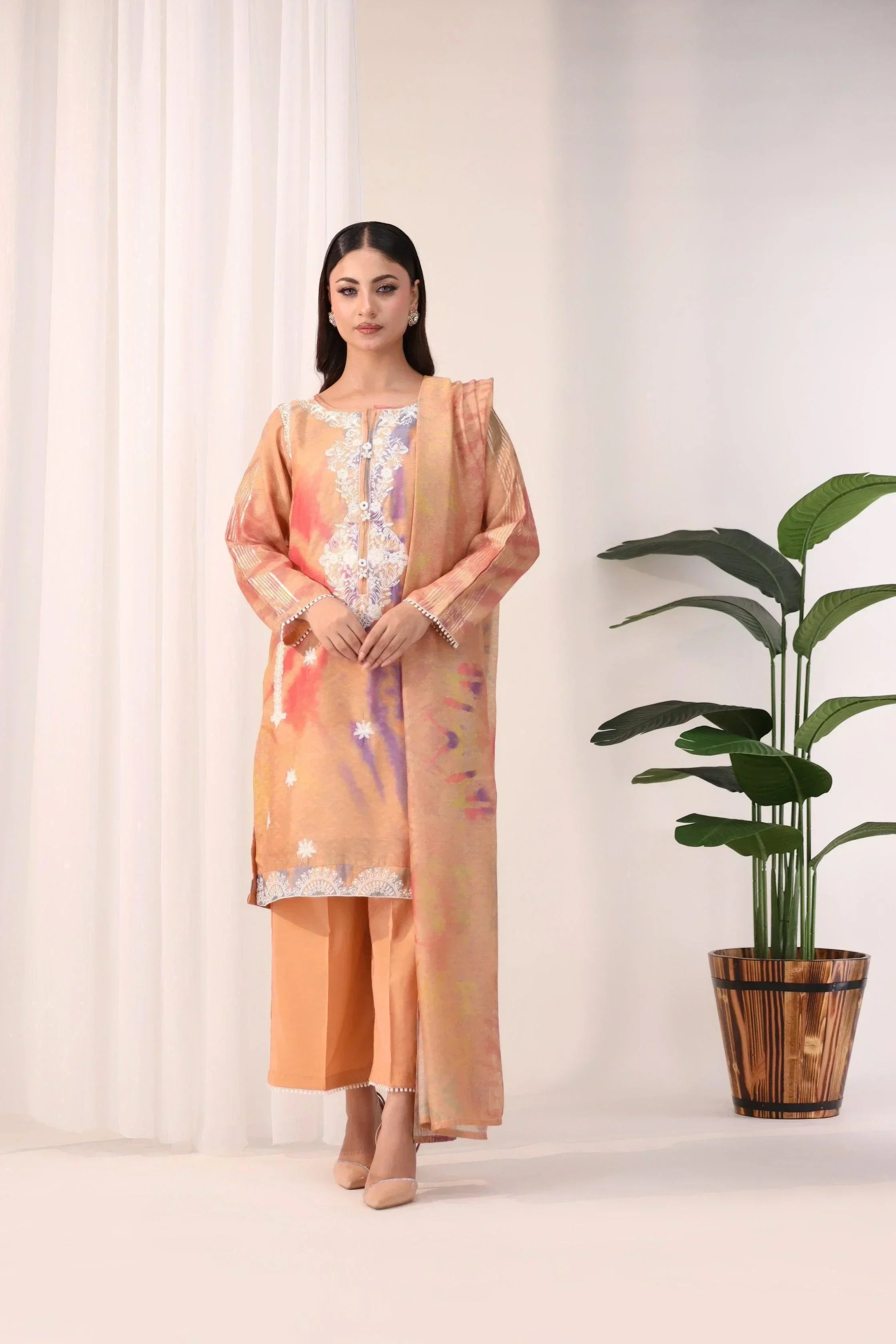 RASHK 3 Piece Embroidered Ready To Wear Suit - AR-2785-Rashk - ARFARIWAJ