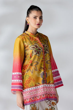 Raw Silk Mustard Fusion Blend Co-Ord Set - AR-3496 - ARFARIWAJ