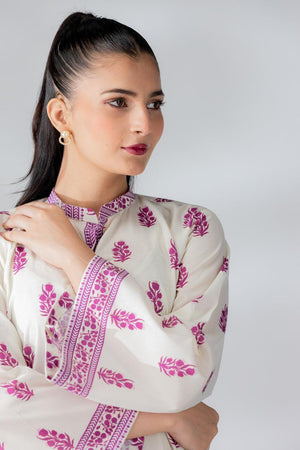 Raw Silk Voilet Fusion Blend Co-Ord Set - AR-3497 - ARFARIWAJ