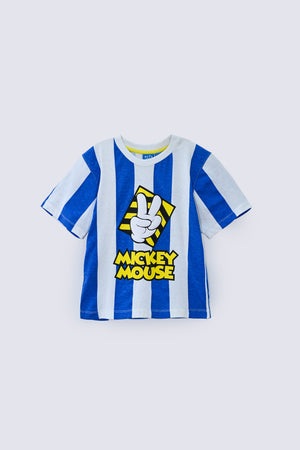 1 Piece Blue Strips Cotton Kids Top - AJG-16 - ARFARIWAJ Junior