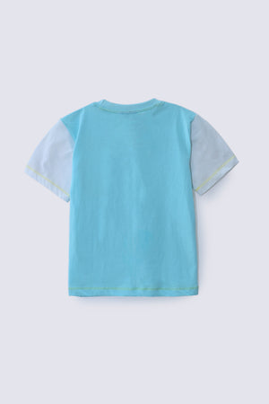 1 Piece Light Blue Cotton Kids Top - AJG-18 - ARFARIWAJ Junior