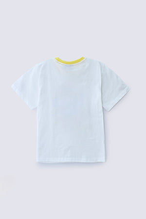 1 Piece White Cotton Kids Top - AJG-32 - ARFARIWAJ Junior