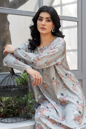 2 Pcs Ready To Wear Frosty Green Silk Suit - AR-3904 - Arfa Riwaj