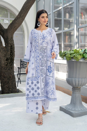 2 Pcs Ready To Wear Lilac Silk Suit AR-3916 - Arfa Riwaj