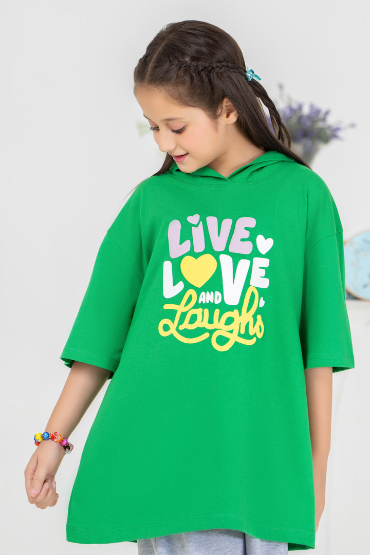 2 Piece Green Cotton Suit Kids - AJG-011 - ArfaRiwaj Junior