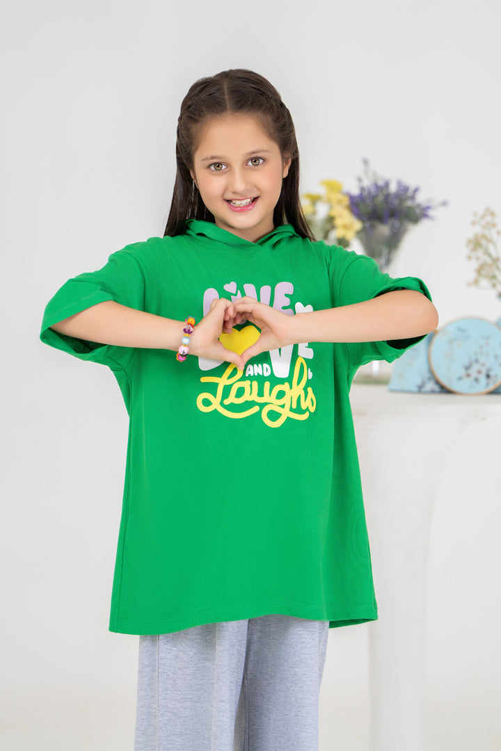 2 Piece Green Cotton Suit Kids - AJG-011 - ArfaRiwaj Junior