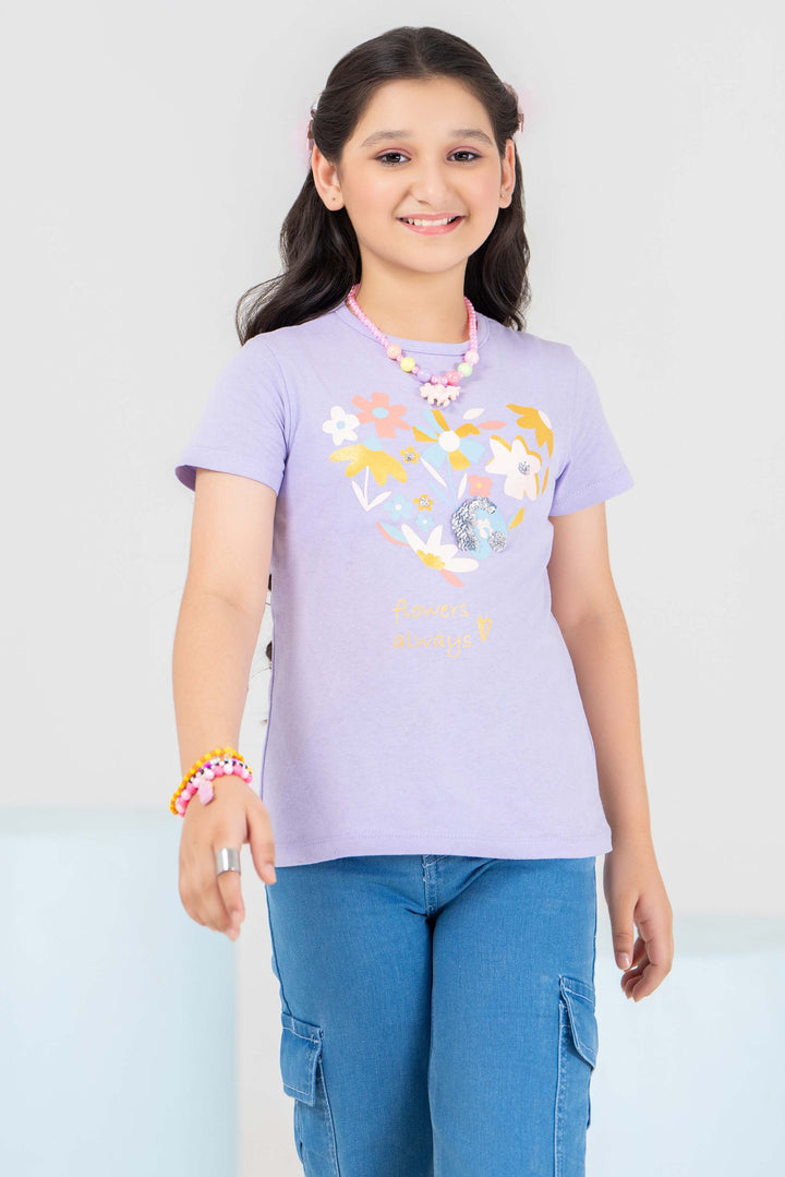 2 Piece Mauve Cotton Suit Kids - AJG-007 - ArfaRiwaj Junior