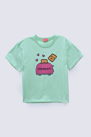 2 Piece Mint Cotton Suit Kids - AJG-033 - ARFARIWAJ Junior