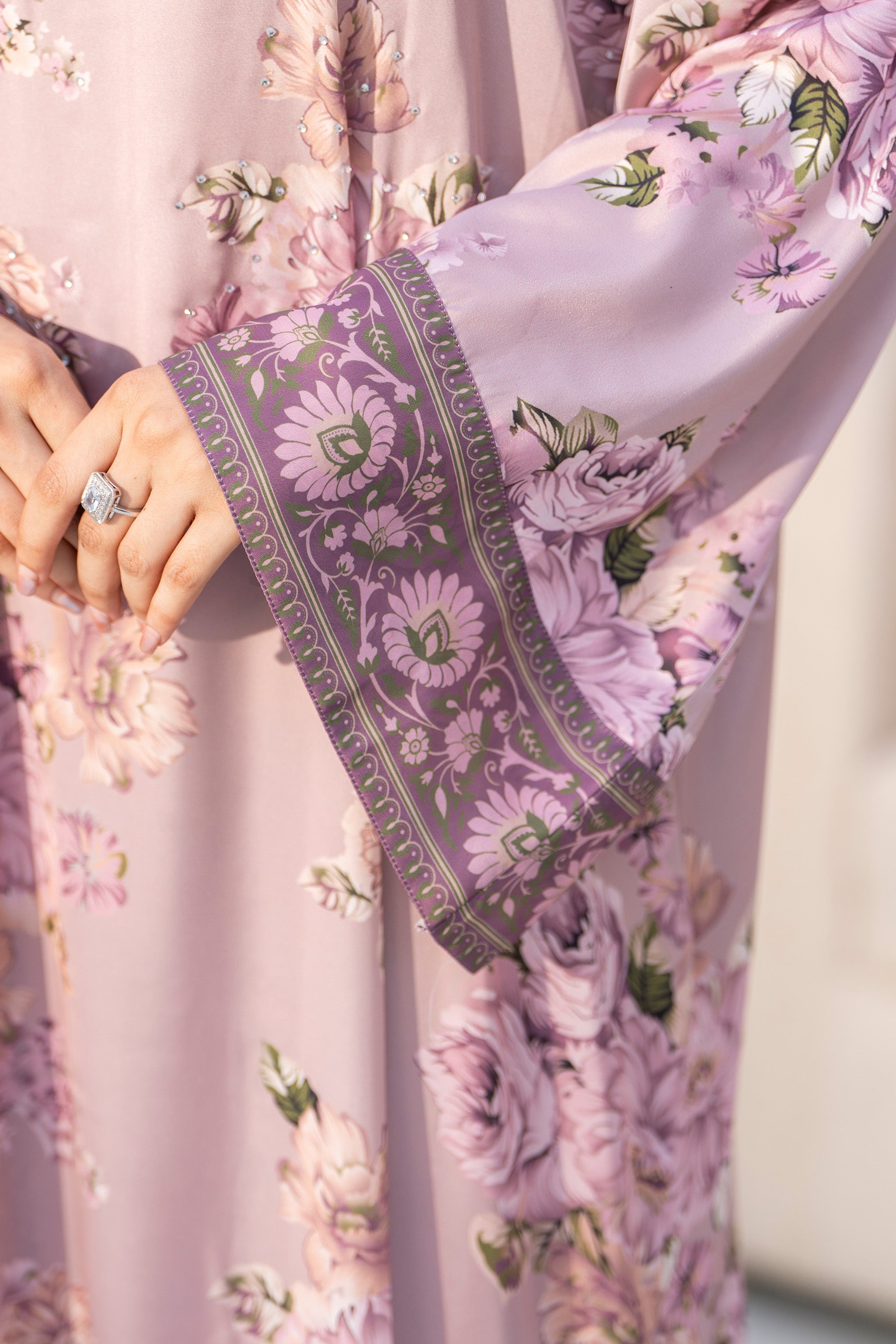 2 Piece Ready To Wear Lilac Silk Suit - AR-3932 - ARFARIWAJ