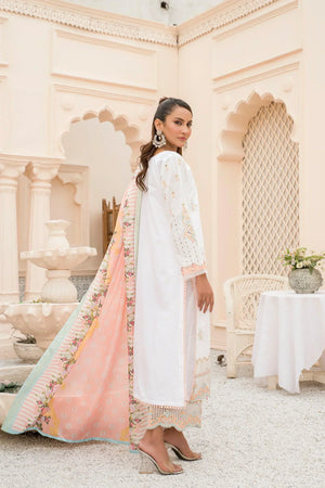 3PC White Naps Lawn Suit Ready To Wear - AR-3151 - ARFARIWAJ